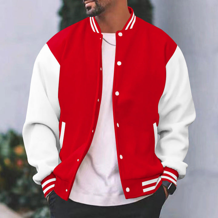 Lane | Men’s Button Bomber Jacket Contrast Sleeves