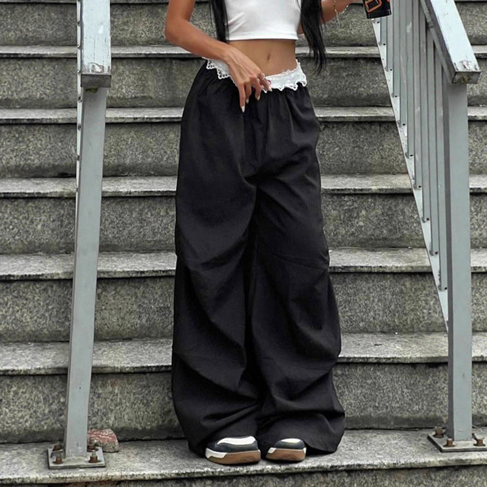 Nadia womens wide leg pleated trousers