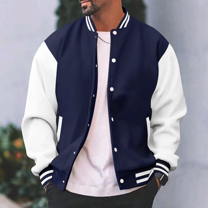 Lane | Men’s Button Bomber Jacket Contrast Sleeves