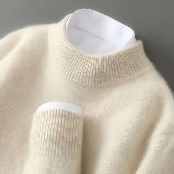 Womens mock neck knit sweater, view 4