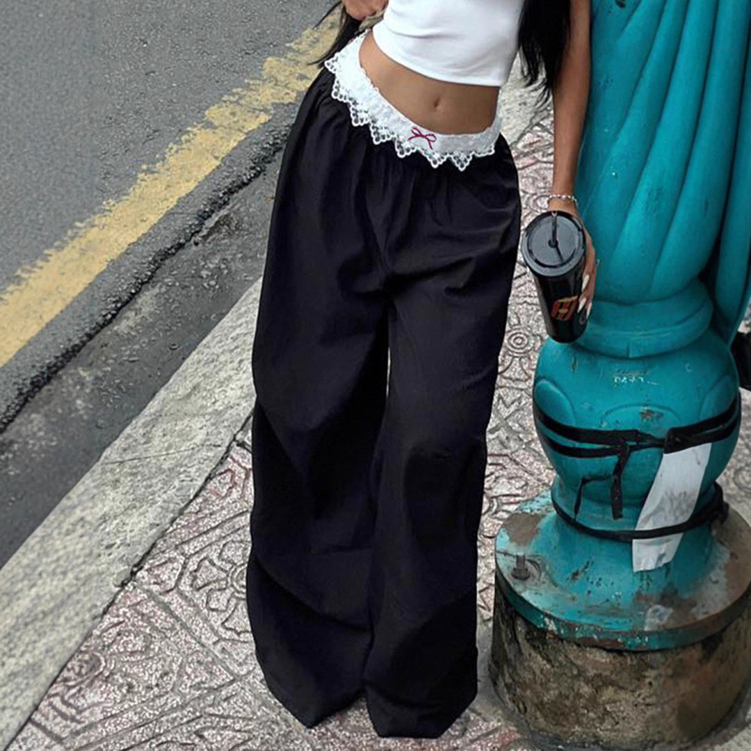 Nadia womens wide leg pleated trousers
