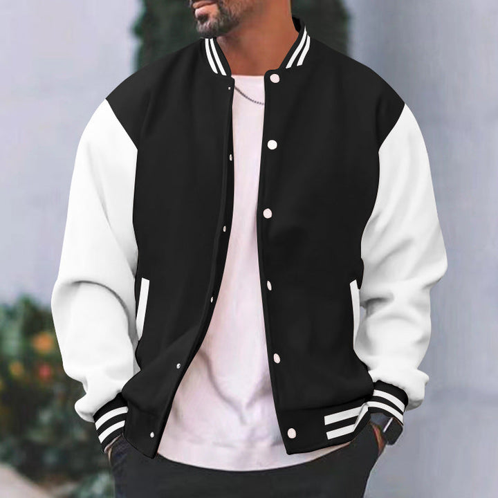Lane | Men’s Button Bomber Jacket Contrast Sleeves