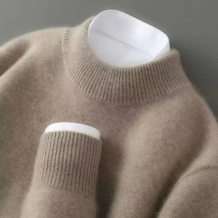 Womens mock neck knit sweater, view 1