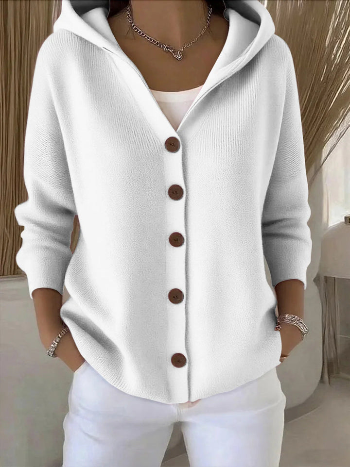 Kira | Hooded Button Knit Cardigan