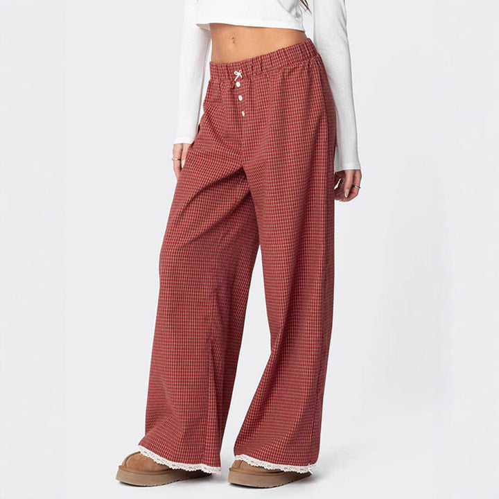 Nora womens checked pajama pants