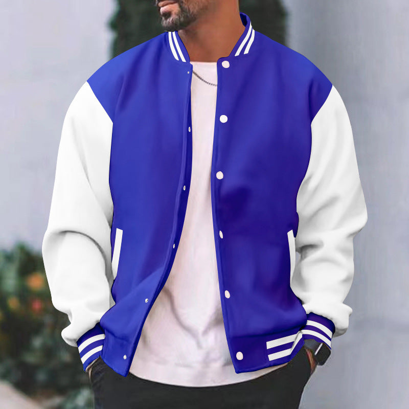 Lane | Men’s Button Bomber Jacket Contrast Sleeves
