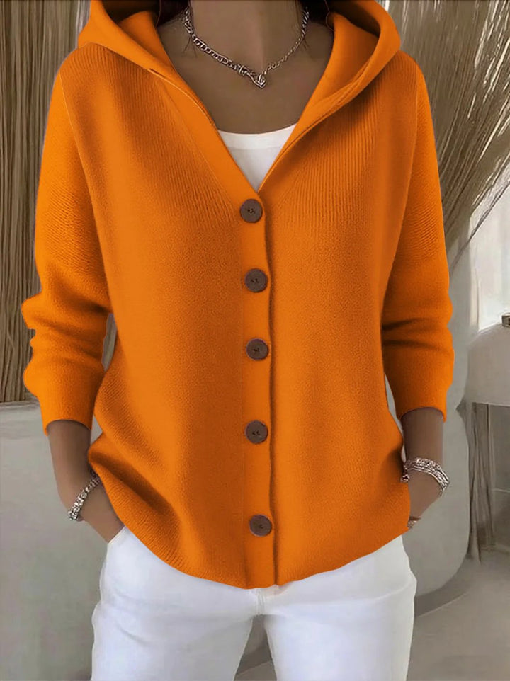 Kira | Hooded Button Knit Cardigan