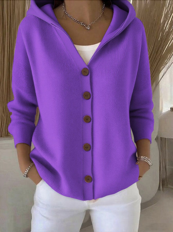 Kira | Hooded Button Knit Cardigan