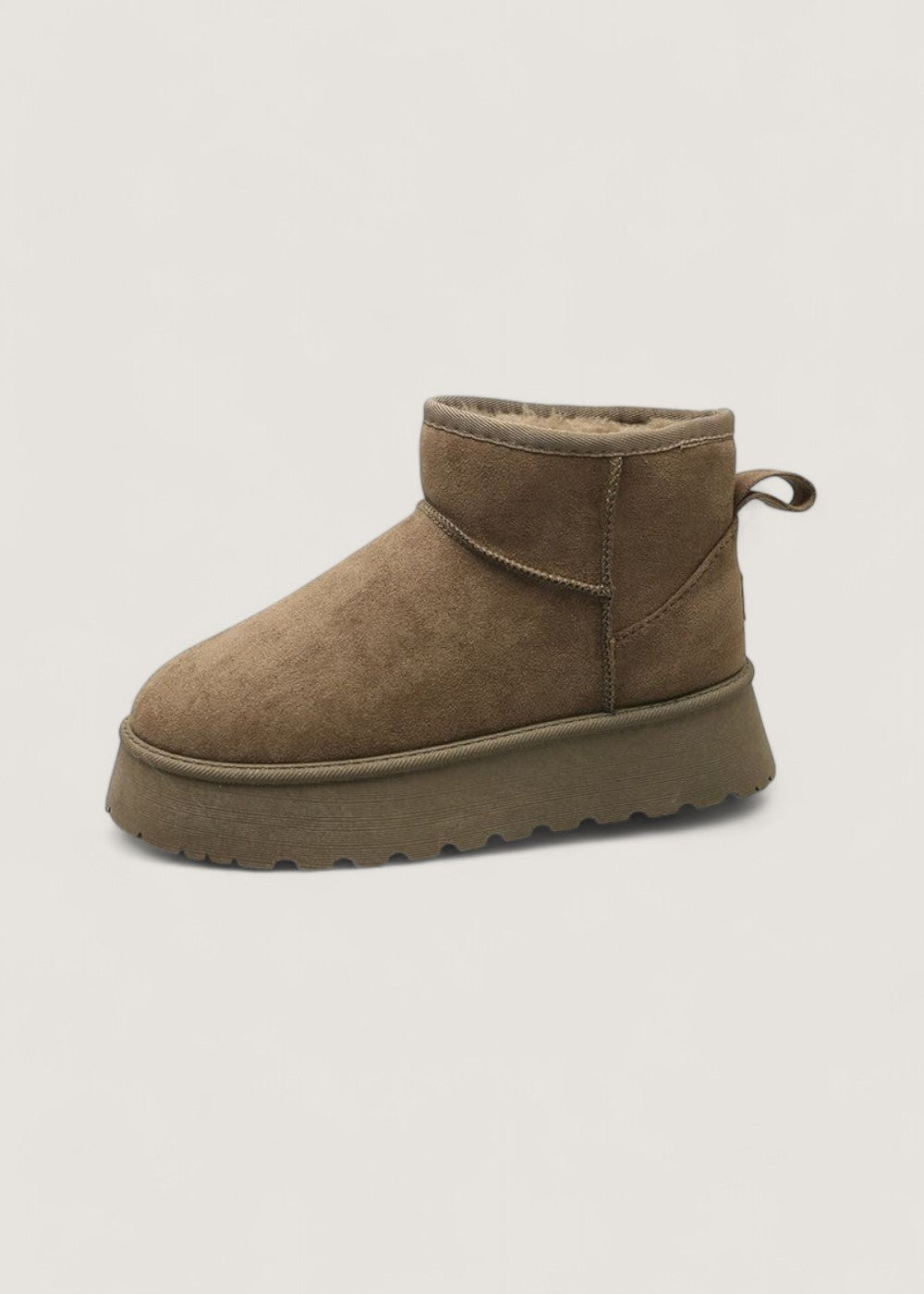 Harley | Pull-On Suede Fur Lined Platform Boots