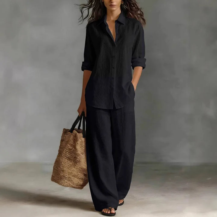 Bailey womens linen wide-leg trouser set