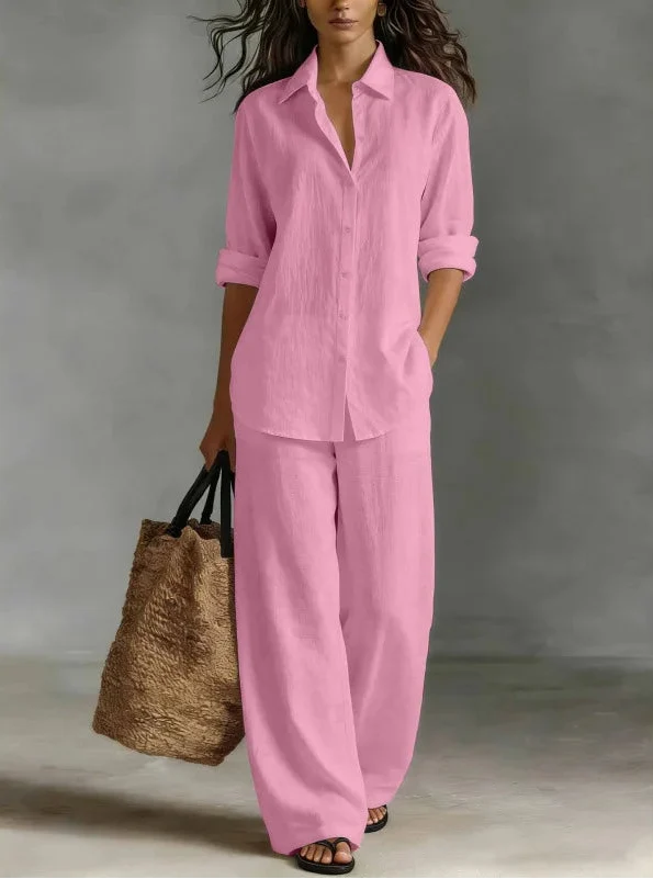 Bailey womens linen wide-leg trouser set