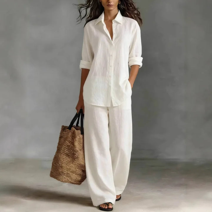 Bailey womens linen wide-leg trouser set