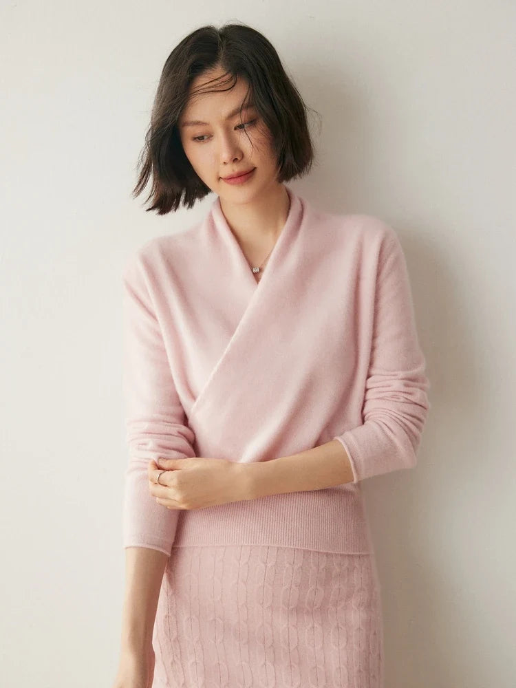 Ivy | Womens Wrap Sweater Long Sleeve Relaxed