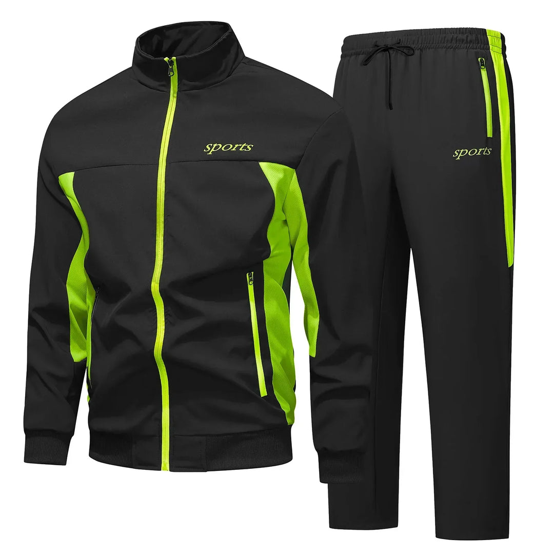 Archer mens color-block tracksuit set