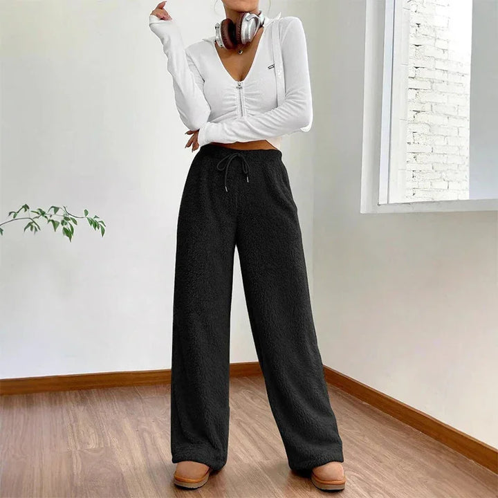 Madison womens drawstring wide leg sweatpants