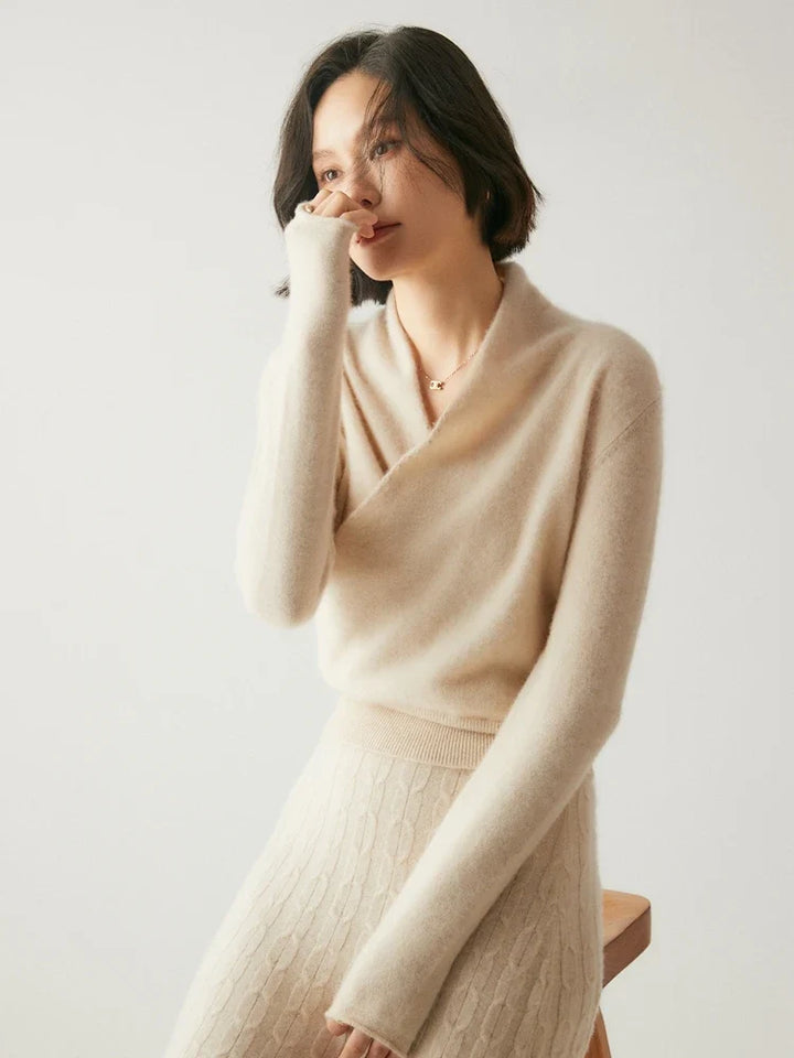 Ivy | Womens Wrap Sweater Long Sleeve Relaxed