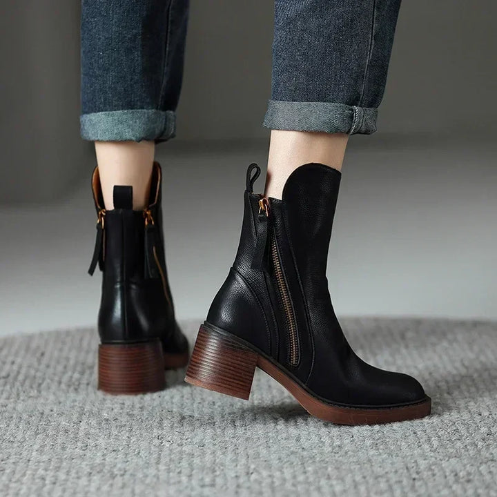 Womens block heel ankle boots, view 8