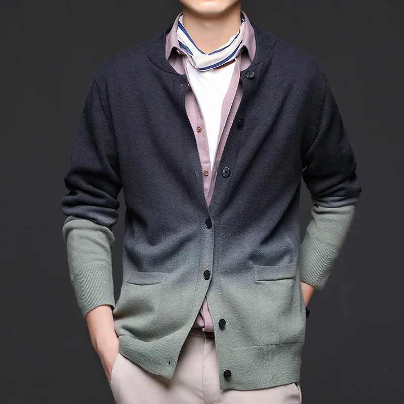 Fred | Mens Gradient Button Knit Cardigan