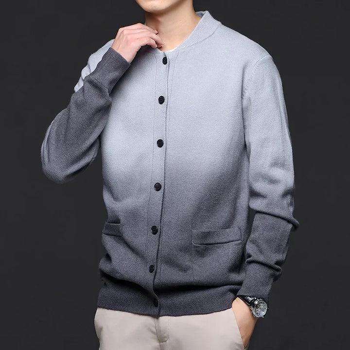 Fred | Mens Button Front Gradient Cardigan