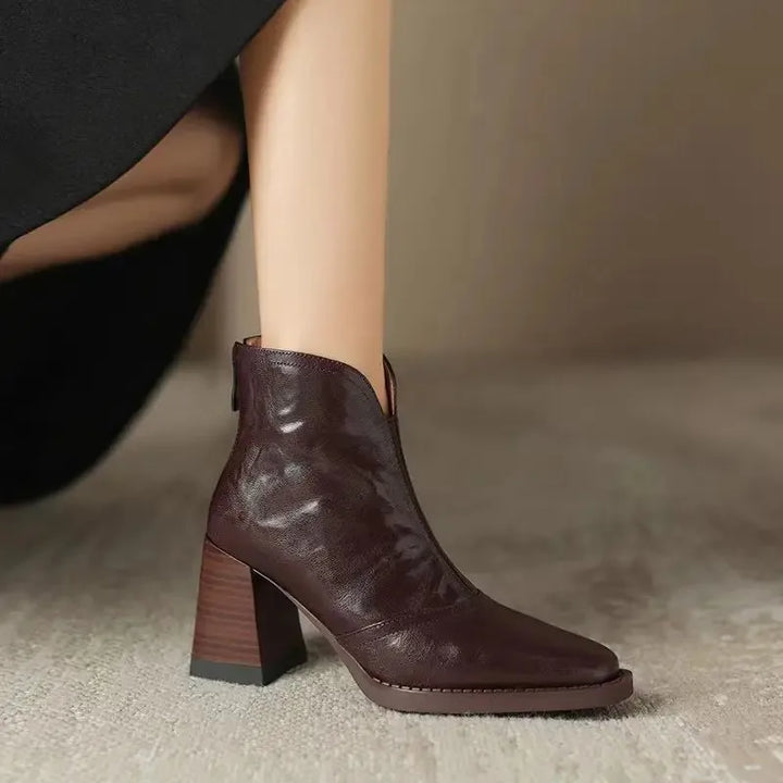 Womens block heel ankle boots, view 4
