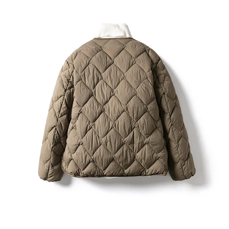 Womens quilted puffer jacket, view 9