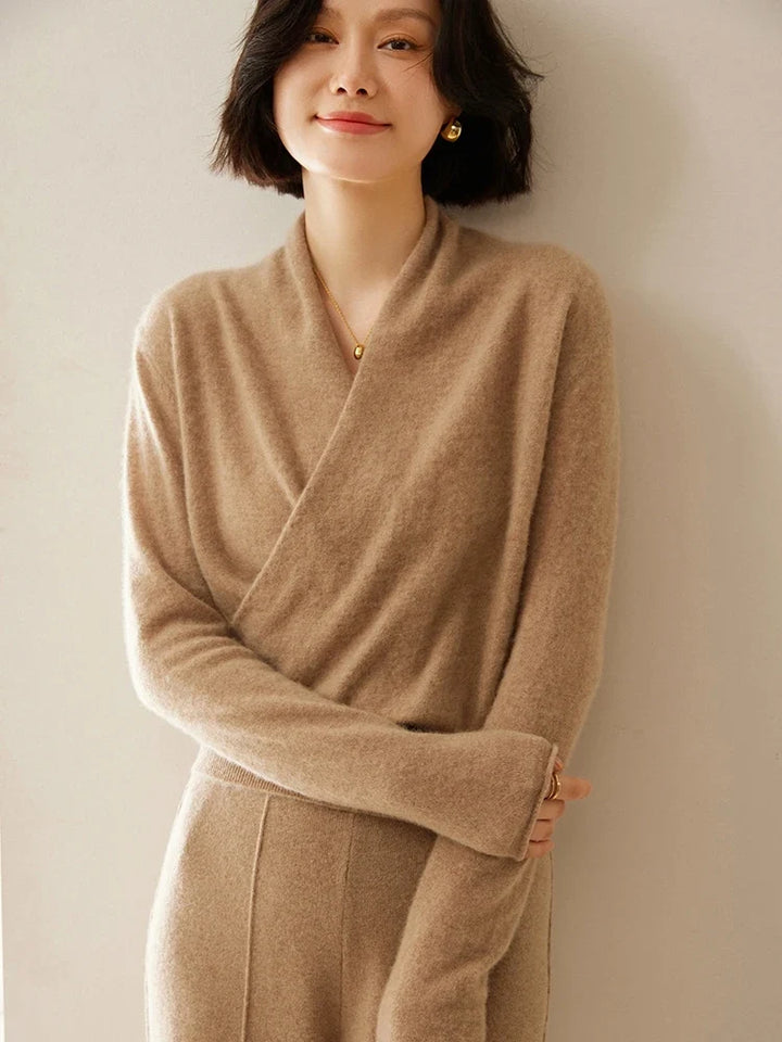 Ivy | Womens Wrap Sweater Long Sleeve Relaxed