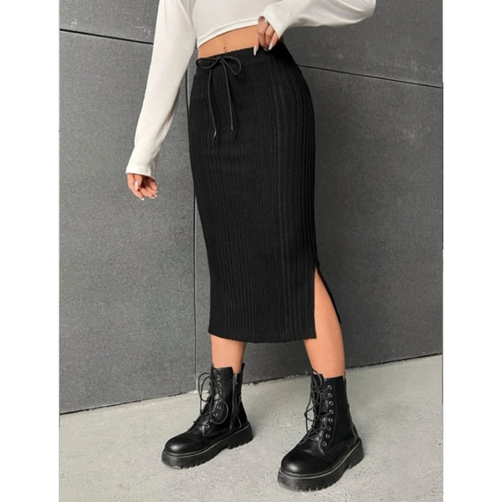 Harper | Womens Ribbed Knit Midi Skirt