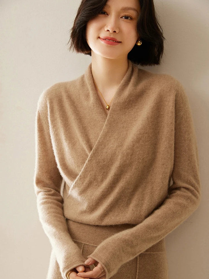 Ivy | Womens Wrap Sweater Long Sleeve Relaxed