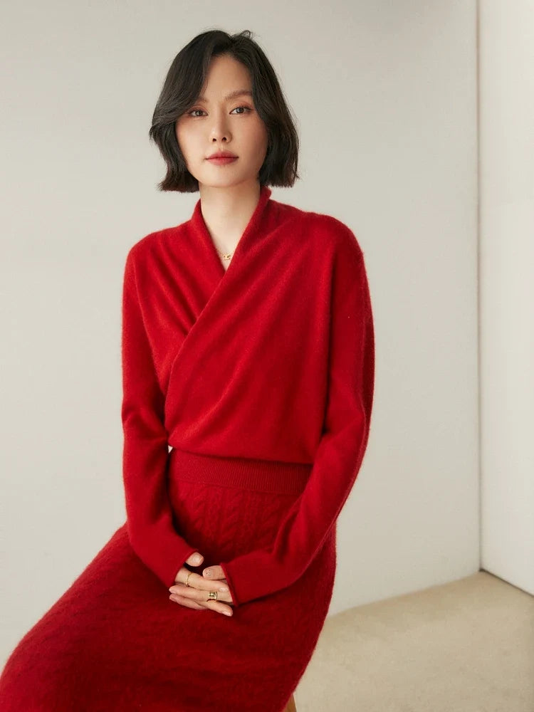 Ivy | Womens Wrap Sweater Long Sleeve Relaxed
