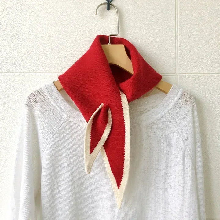 Eve | Womens Turtleneck Knit Scarf with Trim