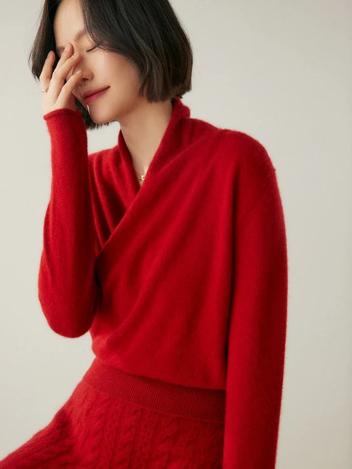Ivy | Womens Wrap Sweater Long Sleeve Relaxed