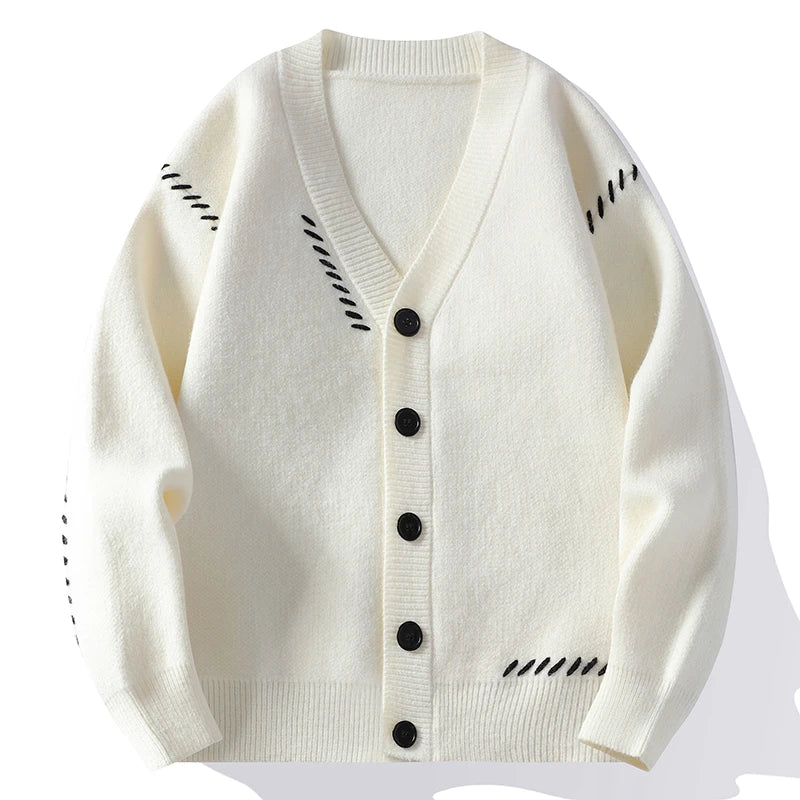 Riley | V Neck Button Knit Cardigan Sweater Dress