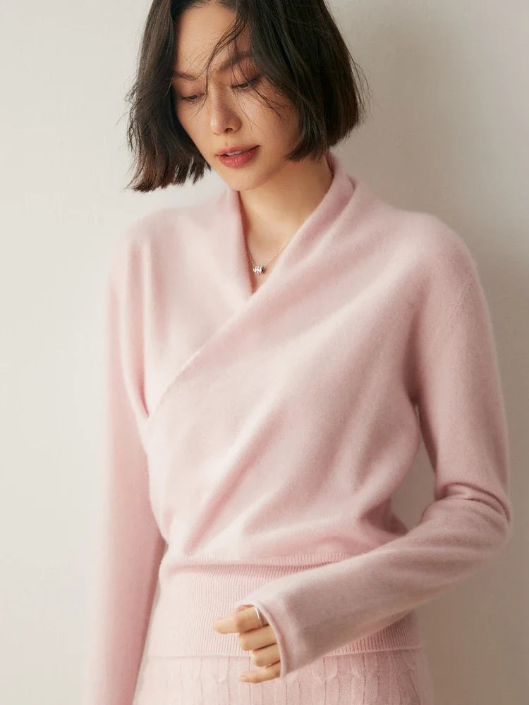 Ivy | Womens Wrap Sweater Long Sleeve Relaxed