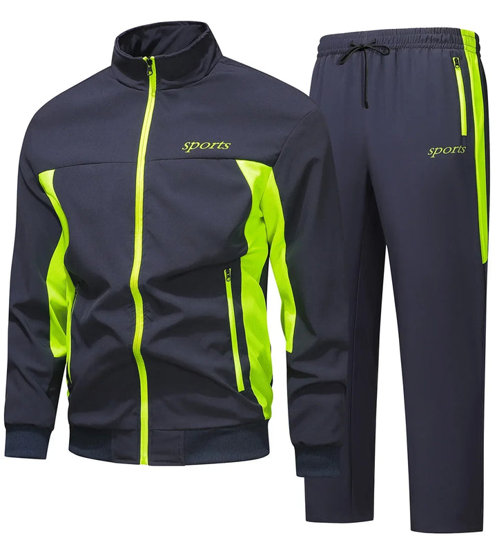 Archer mens color-block tracksuit set