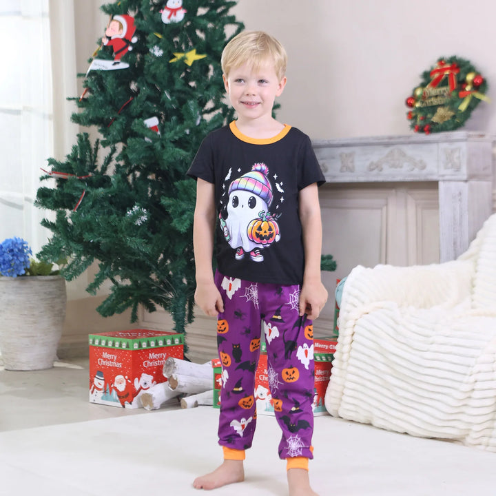 Marlowe | Purple Halloween Ghost Family Pajama Set