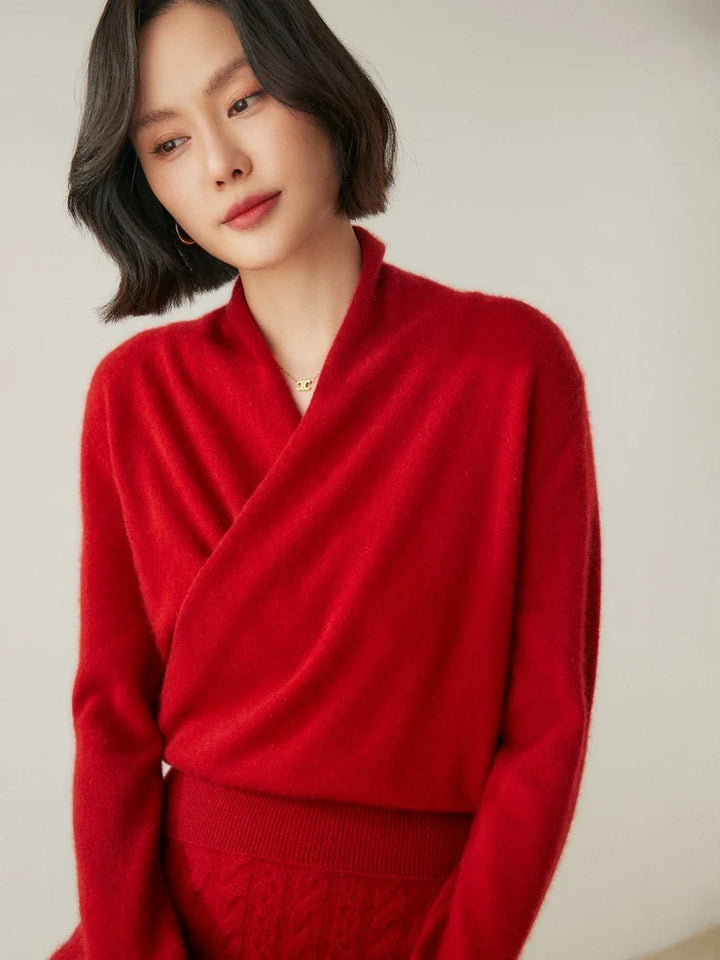 Ivy | Womens Wrap Sweater Long Sleeve Relaxed