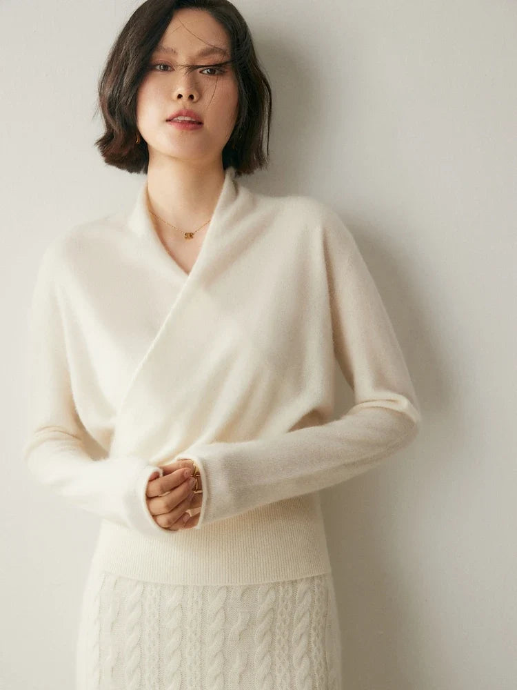 Ivy | Womens Wrap Sweater Long Sleeve Relaxed