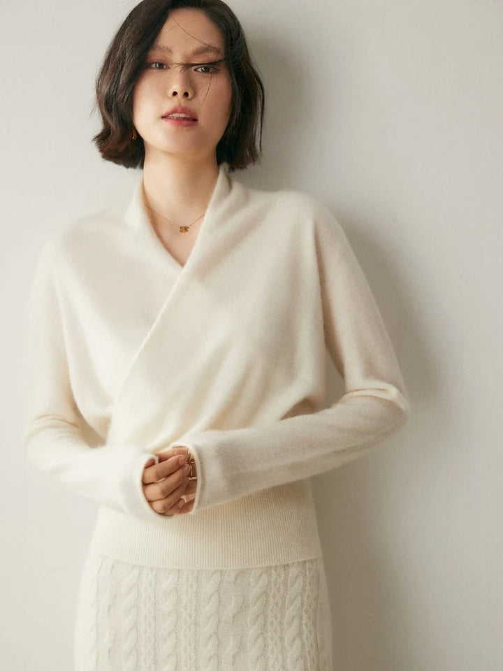 Ivy | Womens Wrap Sweater Long Sleeve Relaxed