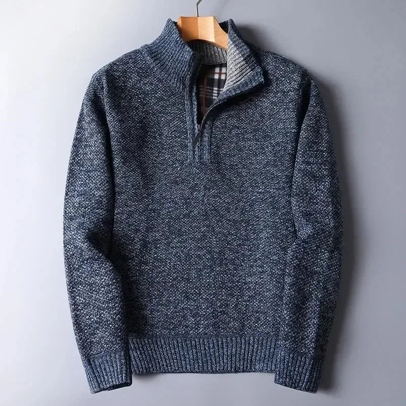 Reid mens quarter zip knit sweater