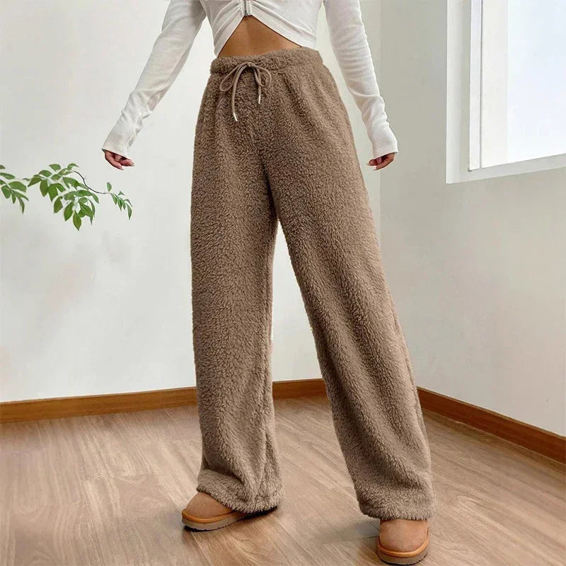 Madison womens drawstring wide leg sweatpants