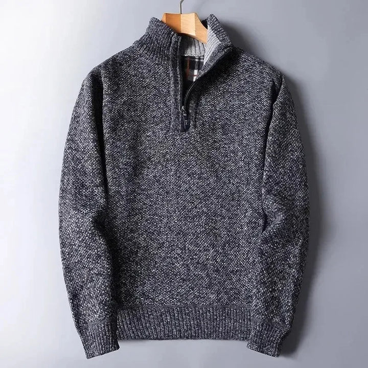 Reid mens quarter zip knit sweater