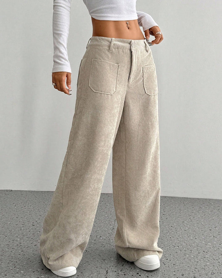 Bailey | Corduroy Pants Women High Waist Wide Leg