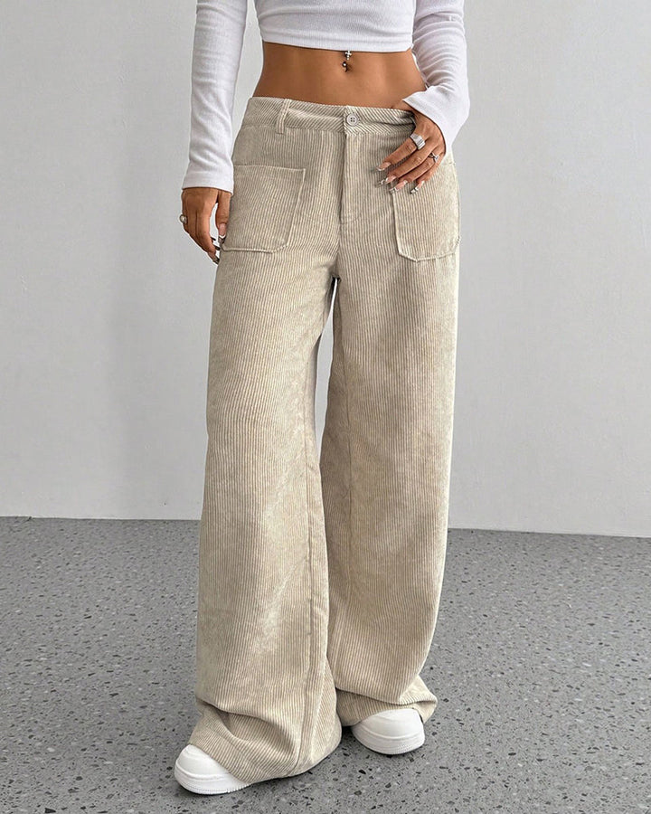 Bailey | Corduroy Pants Women High Waist Wide Leg