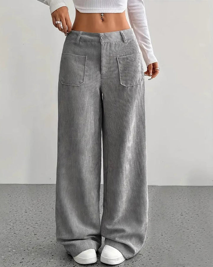 Bailey | Corduroy Pants Women High Waist Wide Leg