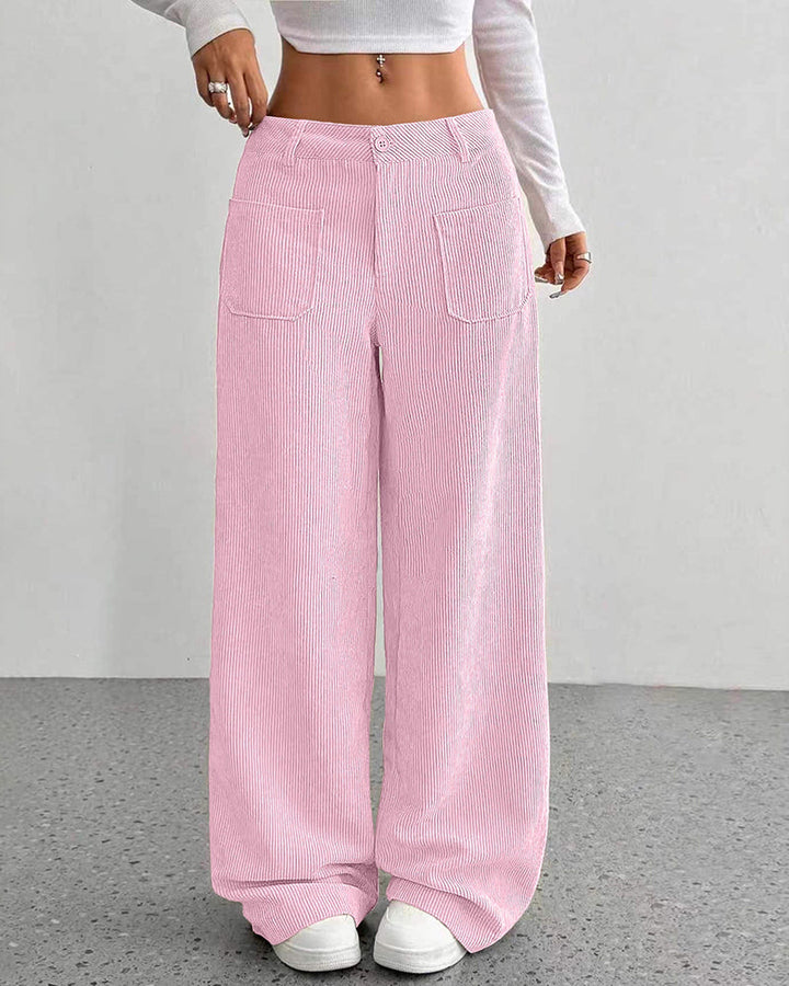 Bailey | Corduroy Pants Women High Waist Wide Leg