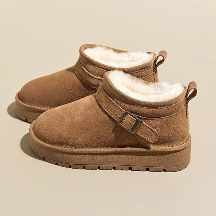 Peyton | Buckle Strap Suede Lined Winter Boots