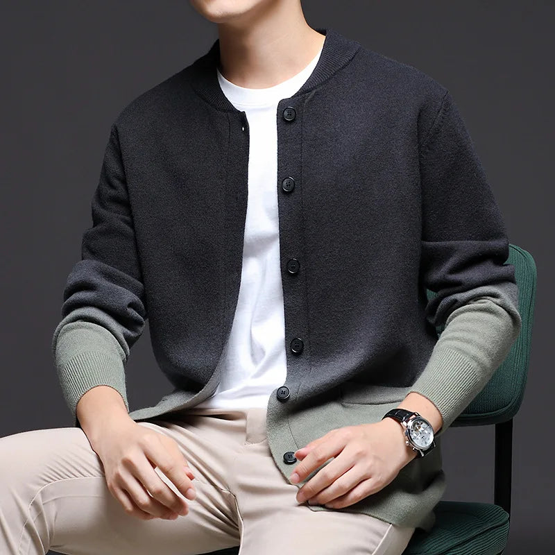 Fred | Mens Button Front Gradient Cardigan