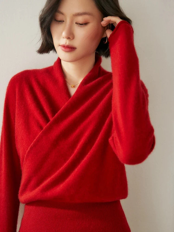 Ivy | Womens Wrap Sweater Long Sleeve Relaxed