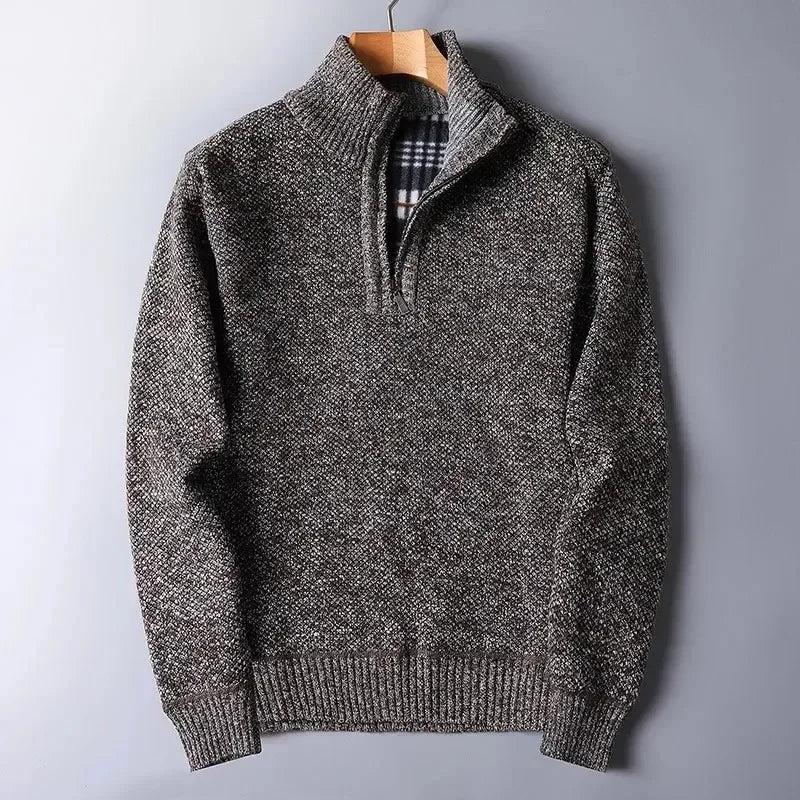 Reid mens quarter zip knit sweater