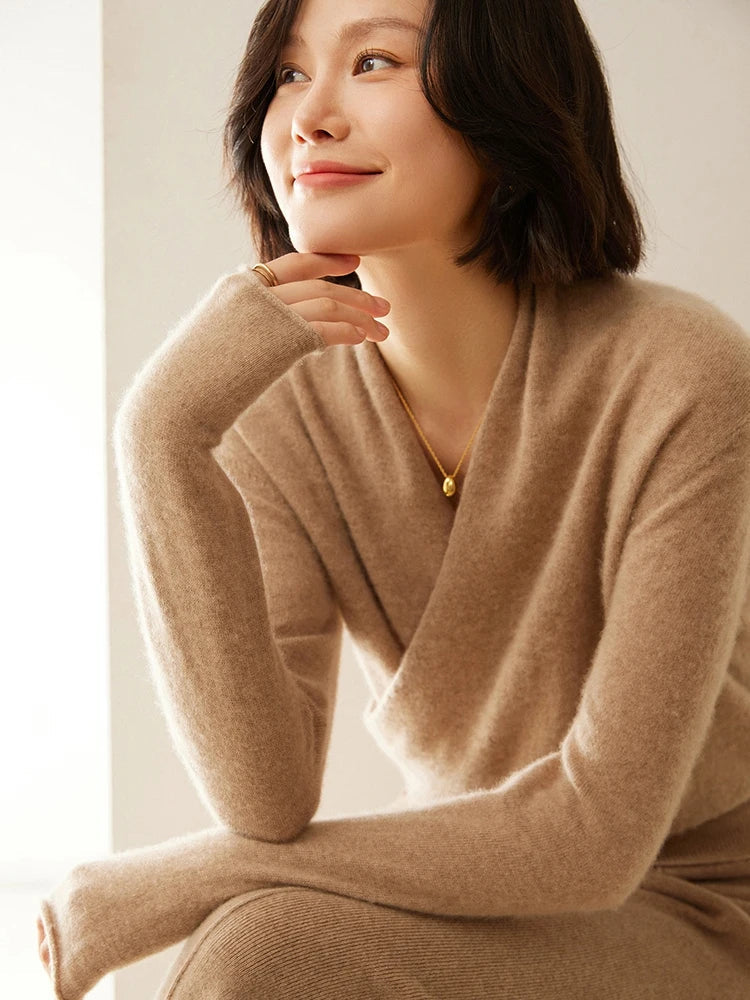 Ivy | Womens Wrap Sweater Long Sleeve Relaxed